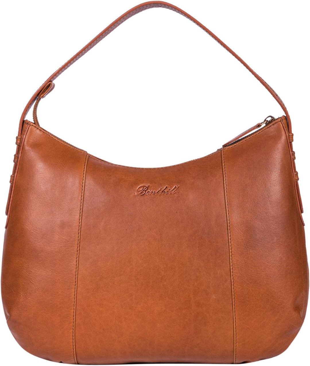 Benthill Schultertasche Damen Echt Leder | Henkeltasche aus hochwertigem Rindsleder | Kleine Vintage