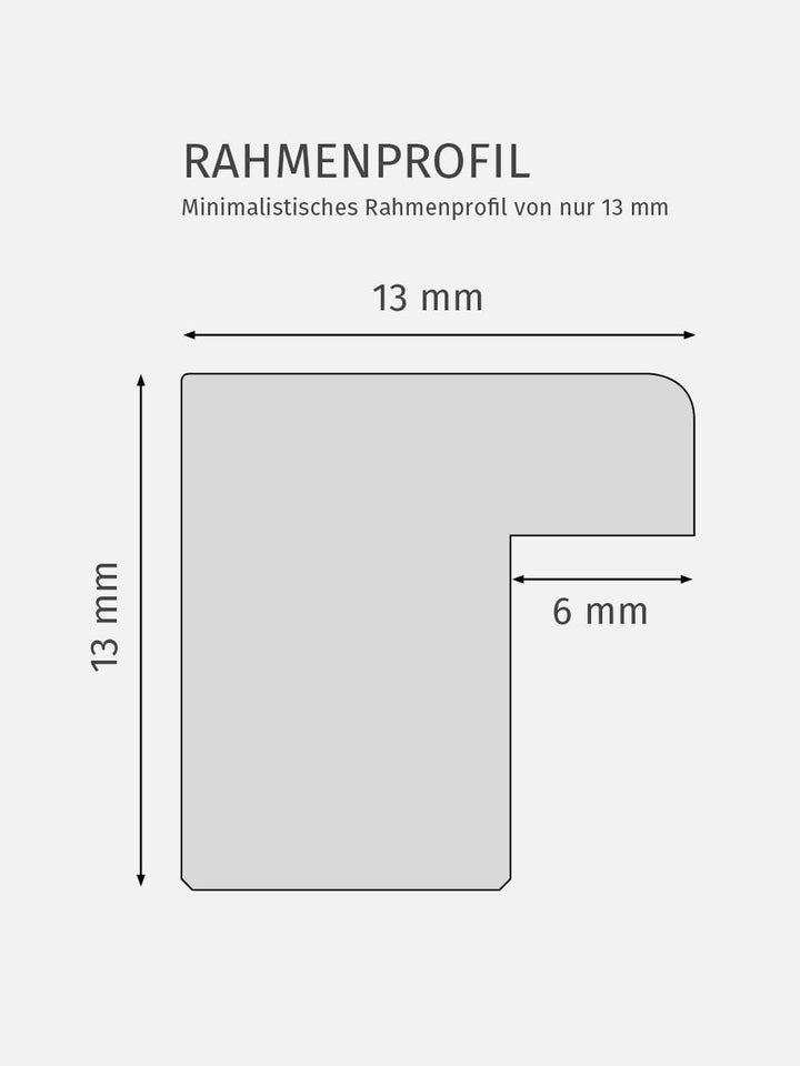 JUNOMI® Bilderrahmen 40 x 50 cm Holz | Farbe Eiche | Bilderrahmen Eiche mit bruchsicherem Acryl-Glas