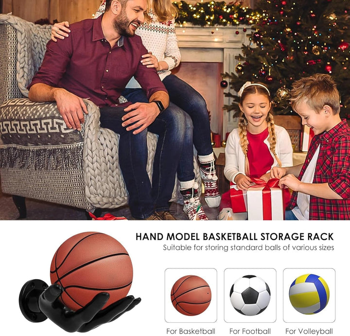 2 Stück palmenförmiger Basketball-Aufbewahrungsregale, kreative Aufbewahrungsregale für Basketbälle,