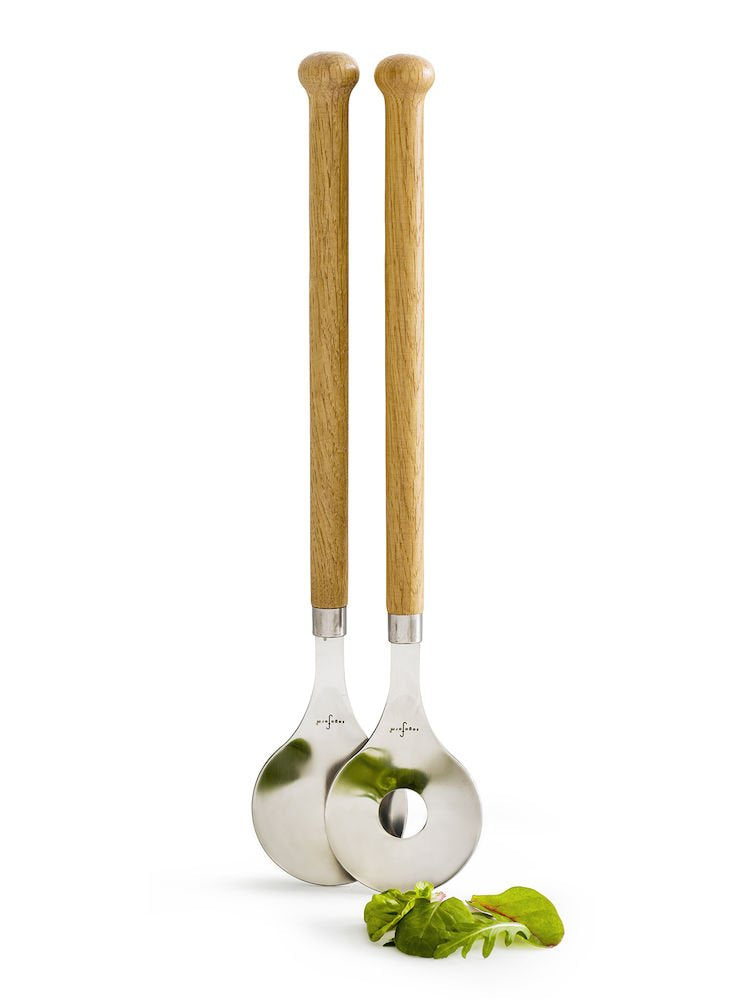 Sagaform 5017605 serving utensils Salatbesteck, Edelstahl, braun, 31 x 5,8 cm Serviergeräte, Servier