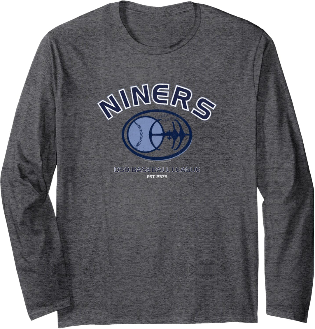 Star Trek DS9 Niners Baseball League Logo Langarmshirt