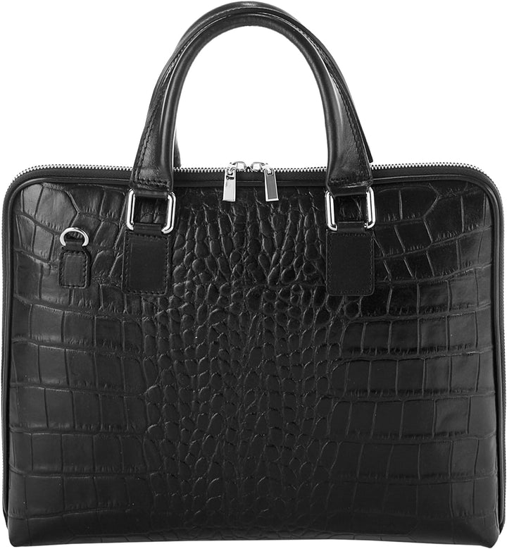 Cluty Aktentasche echt Leder schwarz Damen - 016848