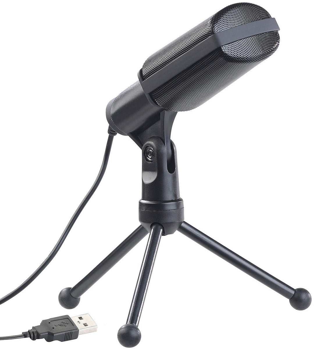 auvisio Kondensatormikrofon: Profi-USB-Kondensator-Mikrofon für Studio-Aufnahmen, Mini-Stativ (Richt