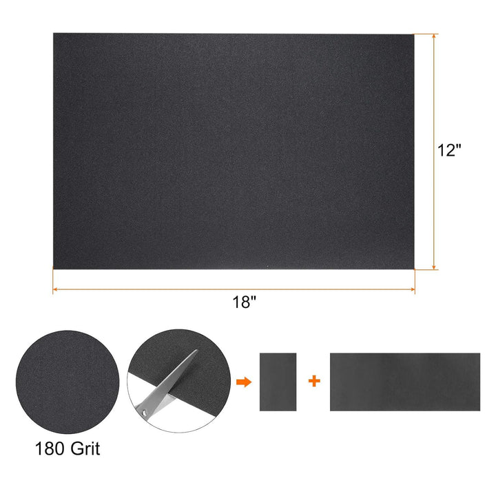 QUARKZMAN 10 Stück Schleifpapier 180 Körnung 18 x 12 Zoll Wasserdichte Unterlage Siliziumkarbid Schl
