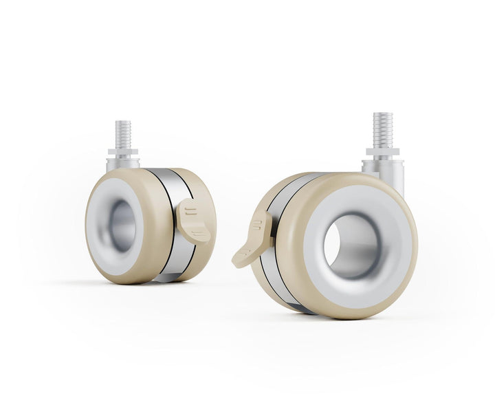 FITUEYES DESIGN Rollen 4er Set mit Bremse, M8 Gewinde, bis 80 kg belastbar, 360° Lenkrollen für Möbe