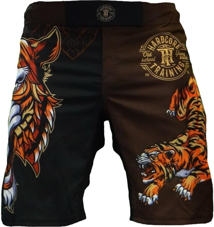 Hardcore Training Fight Shorts Kurze Hose Herren Kampfshorts Männer BJJ Grappling Boxen MMA No Gi Cr