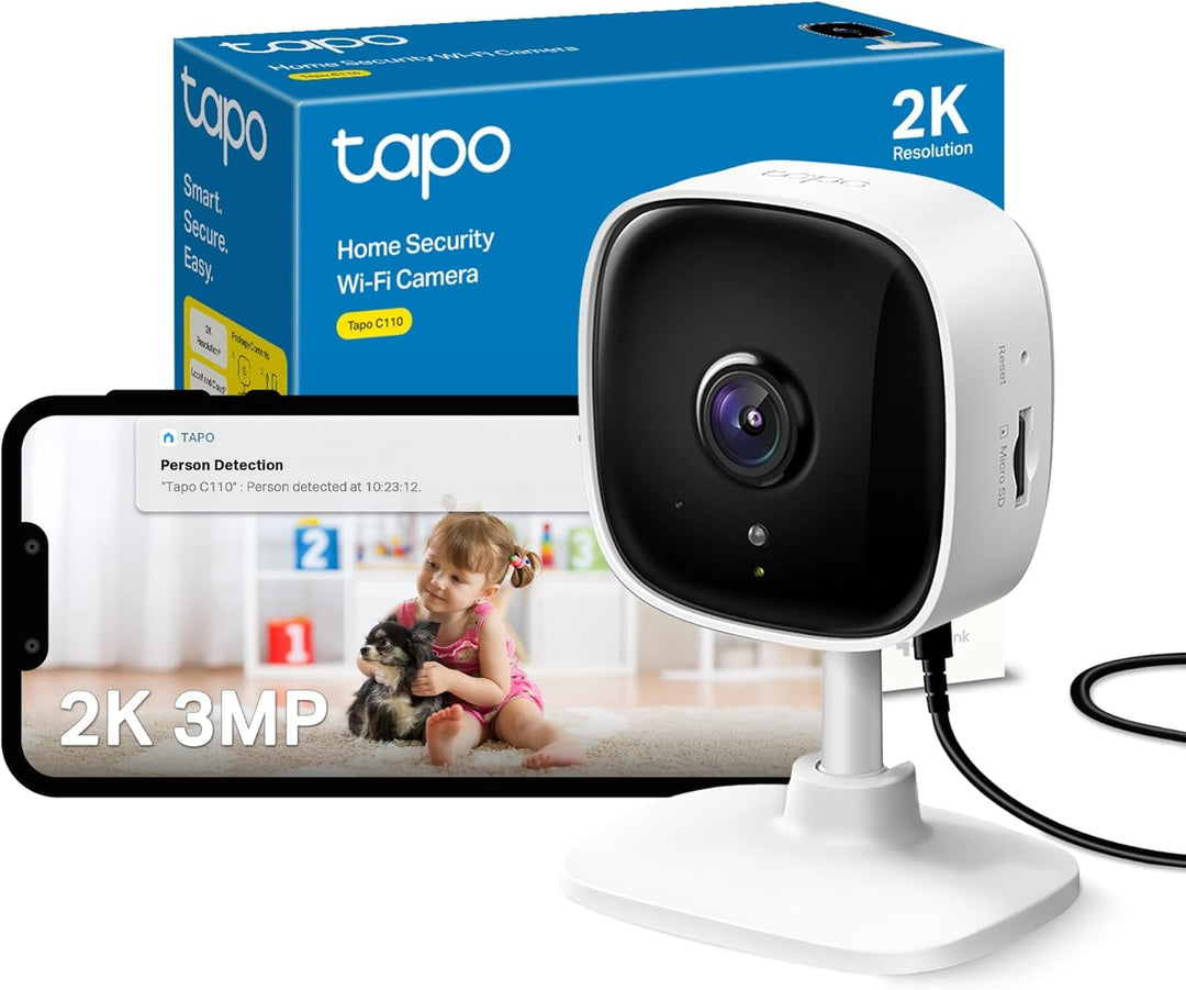 TP-Link Tapo C110 WLAN IP Kamera Überwachungskamera (3MP-Auflösung, 2-Wege-Audio, Bewegungserkennung