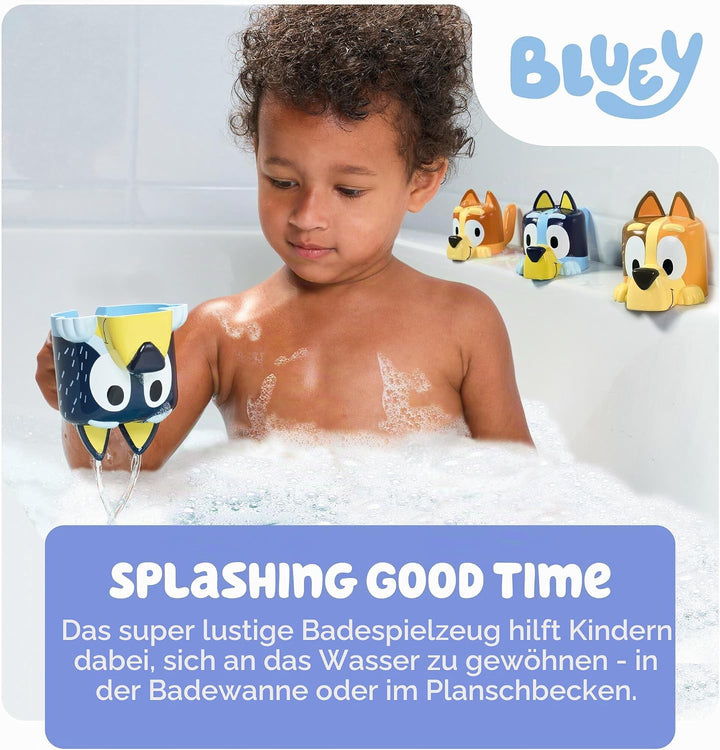 Tomy Toomies Kaffeetassen mit Chilli, Bandit, Bingo und Bluey – stapelbare Tassen für das Bad – offi