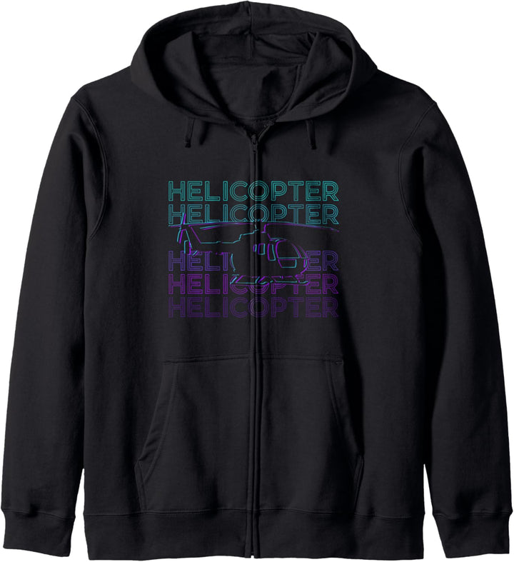 Hubschrauber Pilot Chopper Copter Retro Kapuzenjacke