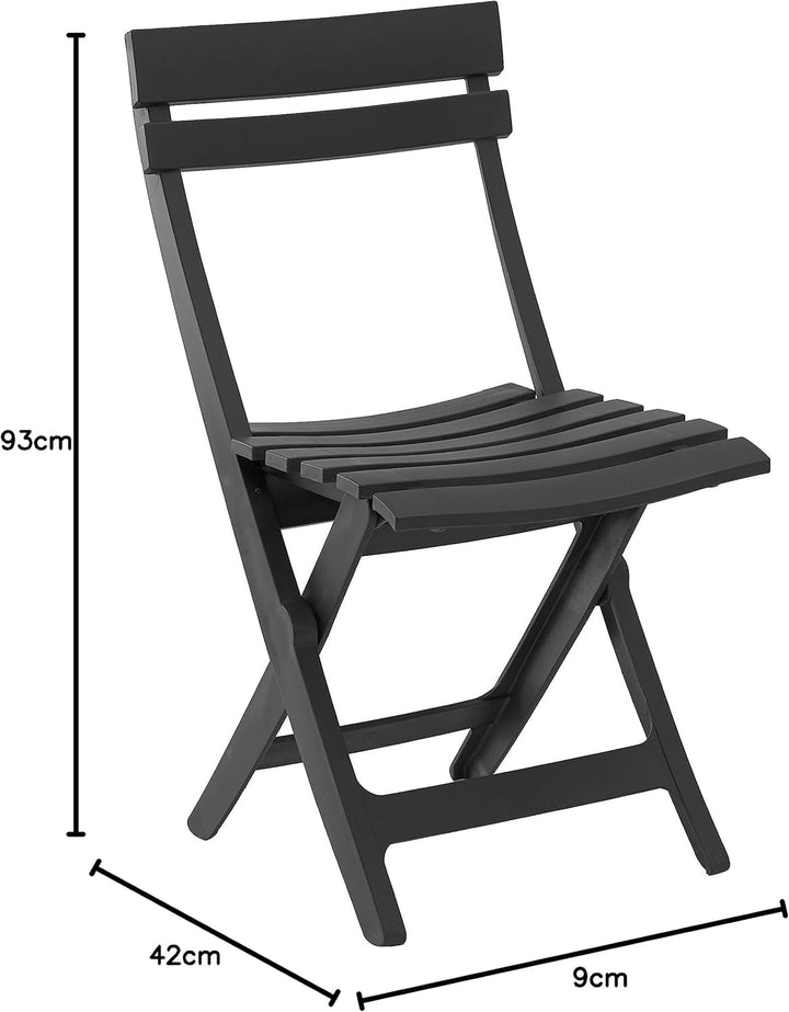 Grosfillex Klappstuhl, Miami, anthrazit, 42 x 9 x 93 cm, 49036002, Anthrazit