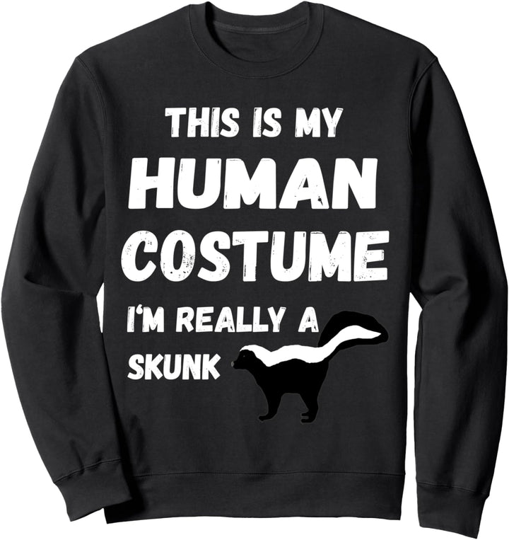 Stinktier Menschliches Kostüm Skunk Stinker Waldtier Sweatshirt