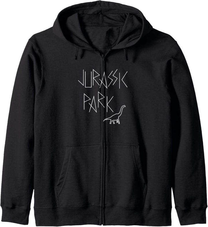 Jurassic Park Punk Writing With Dinosaur Outline Kapuzenjacke