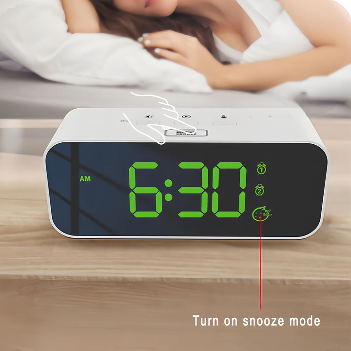 Digitaluhr mit RGB Farbdisplay Sprachsteuerung Multifunktion LED Sprachaufzeichnungswecker dimmbare