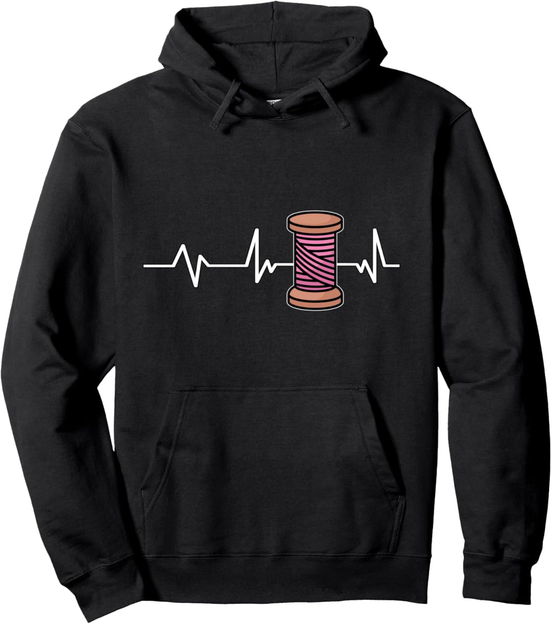 Garn Herzschlag Stricker Geschenk Nähen Pullover Hoodie