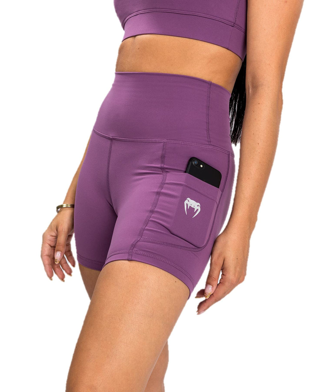 Venum Damen Shorts Essentials Biker-Shorts XL Lang Dusky Orchide/Brushed Silver, XL Lang Dusky Orchi
