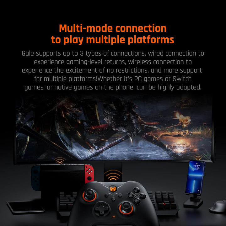 Black Shark Wireless Controller, BIGBIG WON Gale PC-Controller, Bewegungsziel, Hall-Trigger, 4 benut