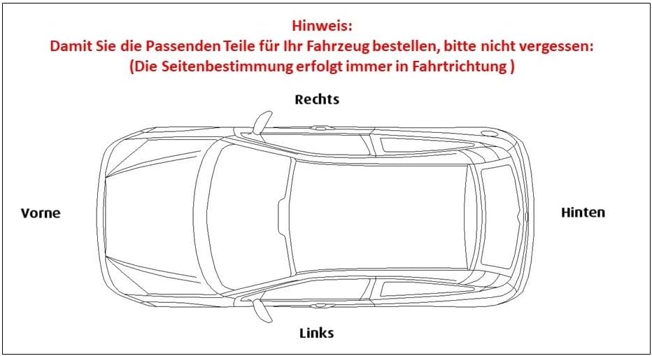 HZ-DESIGN Bremslicht 3. Bremsleuchte für Heckklappe in Rot kompatibel mit Mercedes V-Klasse Vito W44