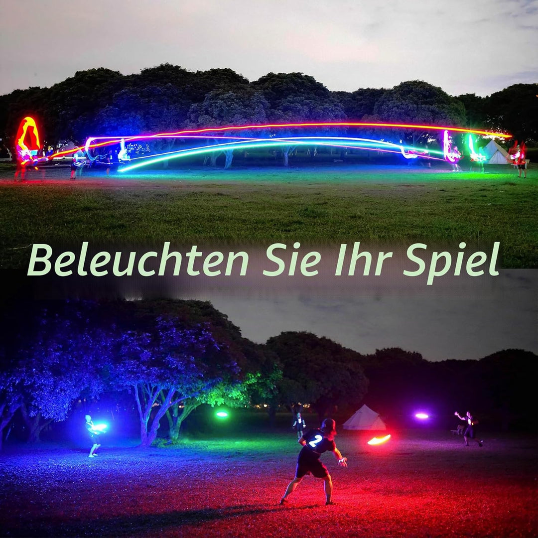 TOSY Flying Disc – 108 RGB-LEDs (Mehrfarbig) oder 36 einfarbig, hell, Smart-Modi, Ostergeschenk, Out