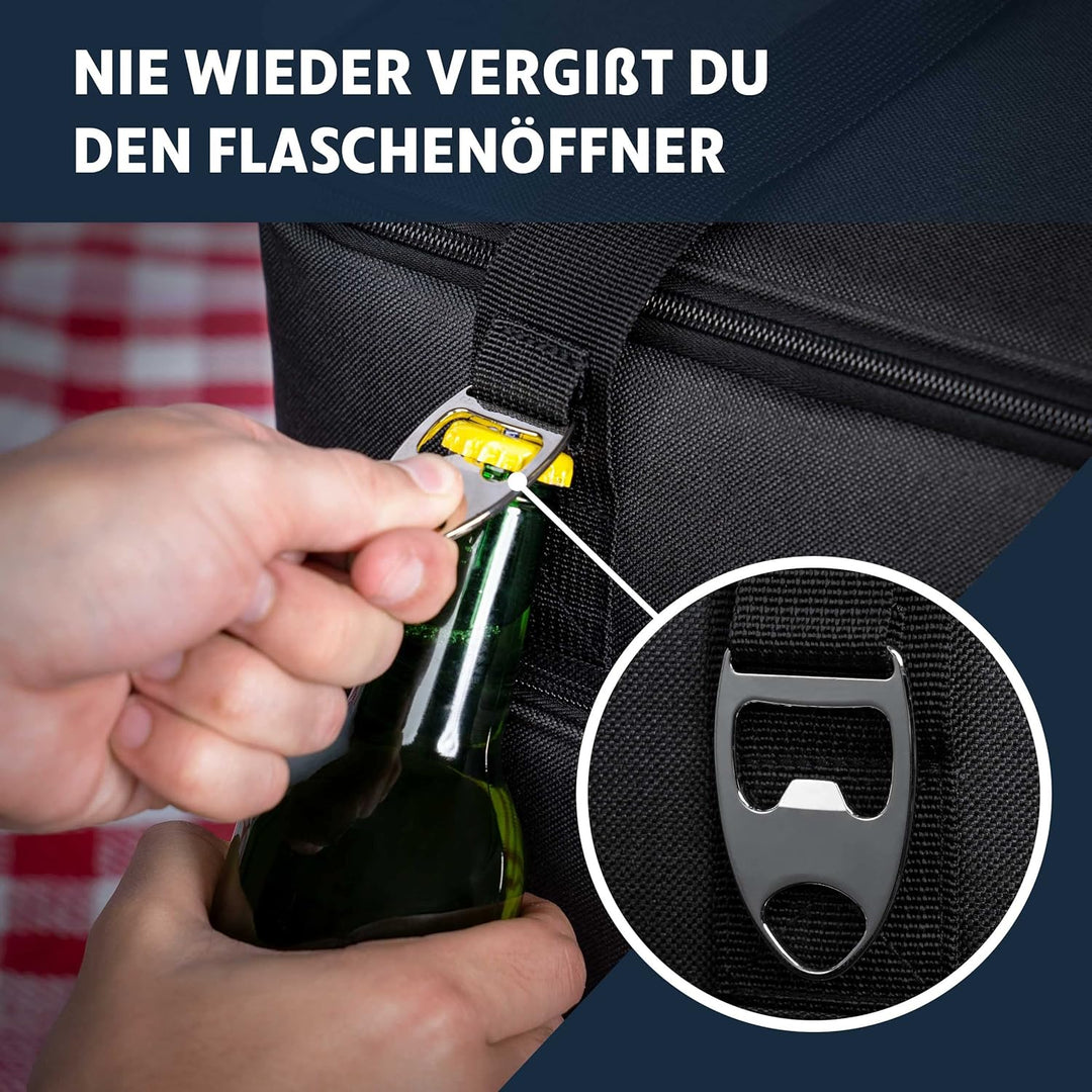 Obics Kühltasche klein 20L &amp; Gross 30L, Kühlbox faltbar mit Flaschenöffner Lunchtasche Herren - lang