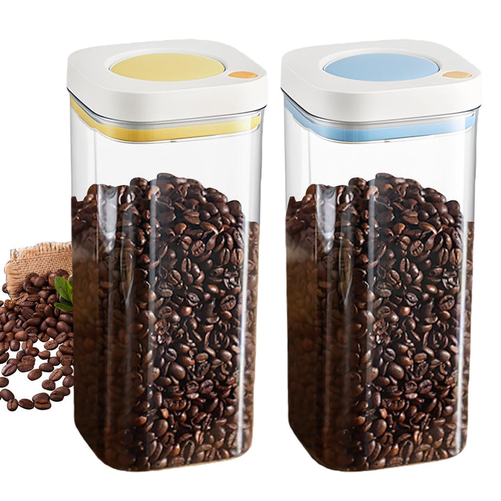 2er Set Kaffeedose Luftdicht, Vorratsdosen 1800 ml, Kaffeebohnen Behälter, Kaffeebehälter Luftdicht,