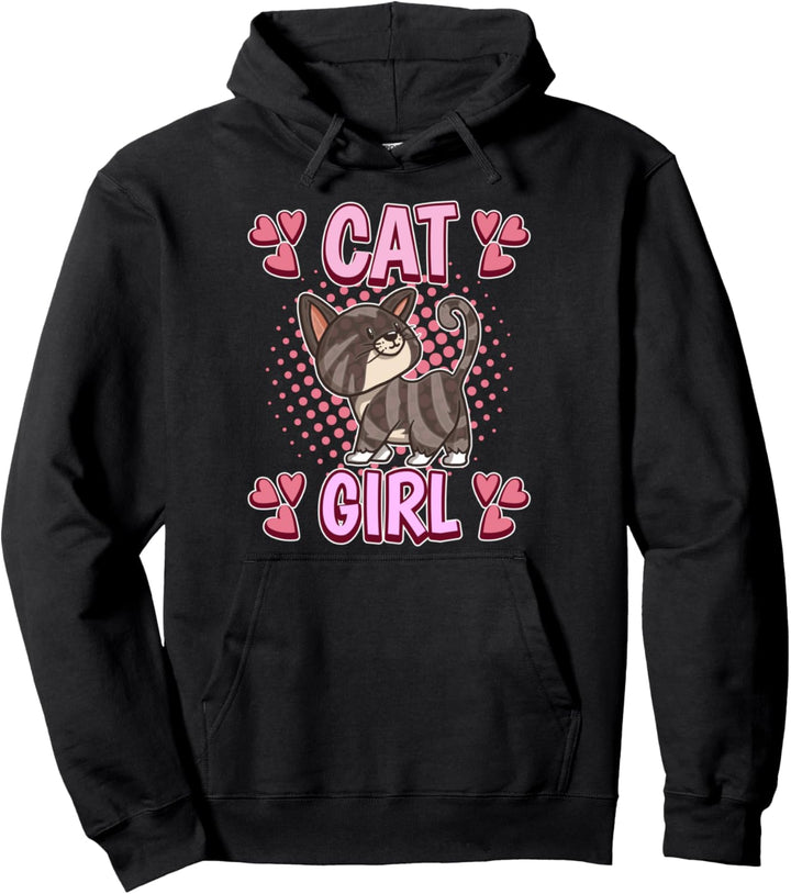 Damen Cat Girl Mädchen Katze Pullover Hoodie