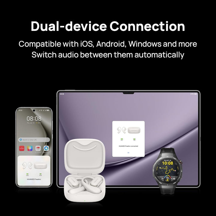 HUAWEI FreeArc Open-Ear Earbuds, Bluetooth Ohrhörer mit Sterling Sound, Sicherer Sitz und Komfort, I