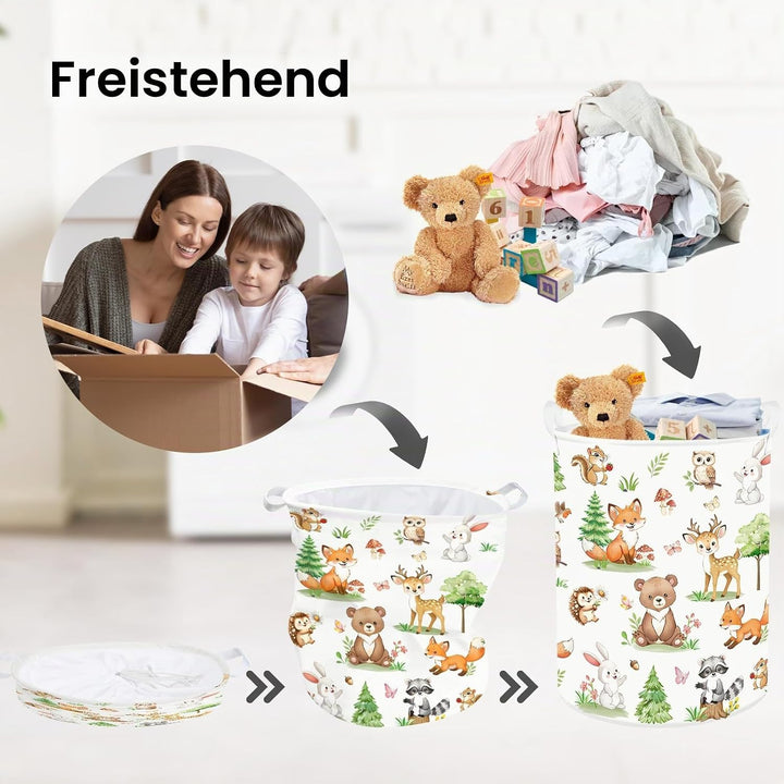 Clastyle Niedliche Tier Aufbewahrungskorb Elefant Kleidung Wäschekorb Bad Aufbewahrungsbox für Elter