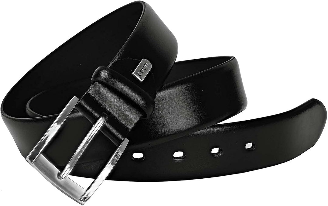 LLOYD-Herren-Ledergürtel 35 mm Dorn-Schliesse Schwarz 90, Schwarz 90