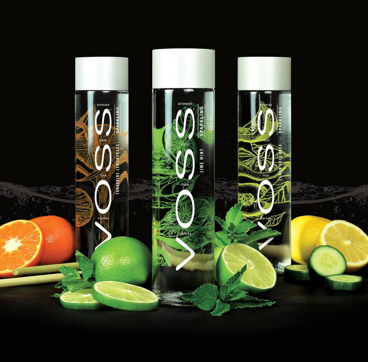 Voss Artesische Lime Mint Sparkling nach Honig Wasser (375 ml) Glas Flasche – 12 Pack Lime Mint 375