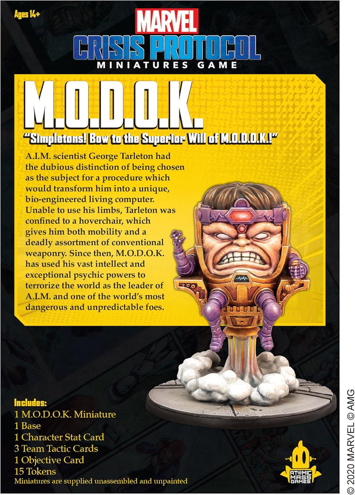 Atomic Mass Games, Marvel Crisis Protocol: Character Pack: M.O.D.O.K, Miniatures Game, Ages 10+, 2+