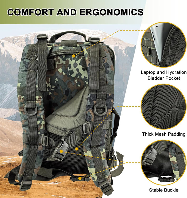 Militär Taktischer Rucksack Cooper Rucksack Armee Assault Pack 3 Tage Bug Out Go Bag Trekking Wander