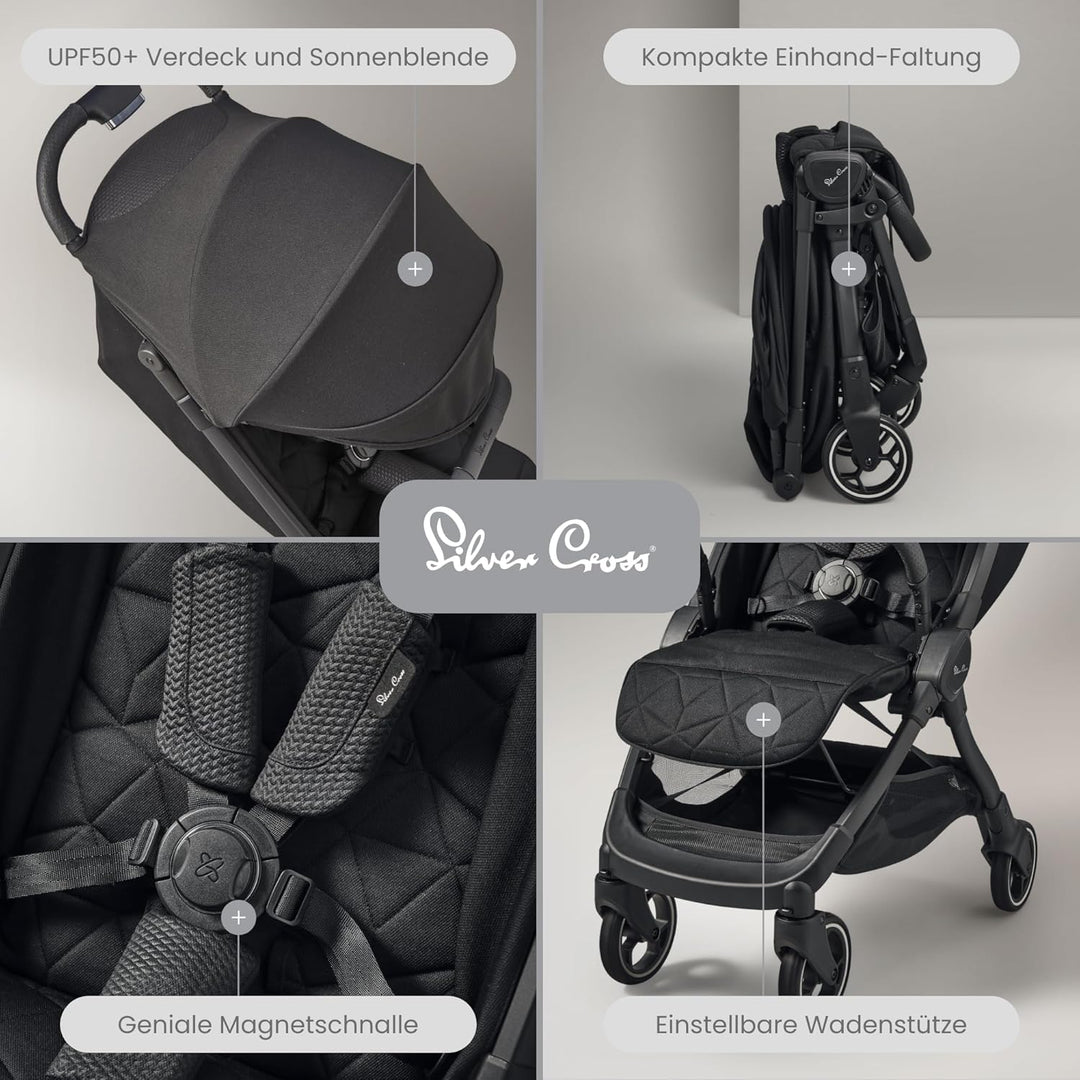 Silver Cross | Clic Kompakt-Kinderwagen | Reisekinderwagen | faltbarer &amp; leichter Kinderwagen | Kabi