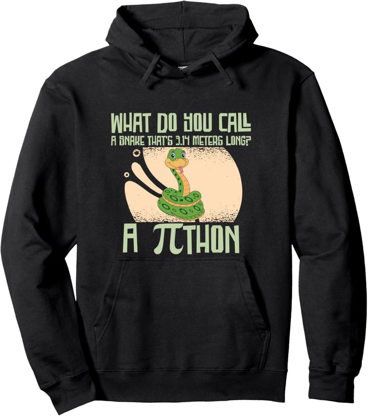 Math Pi Python Snake 3.14 Long Mathematic Pi Day Pullover Hoodie