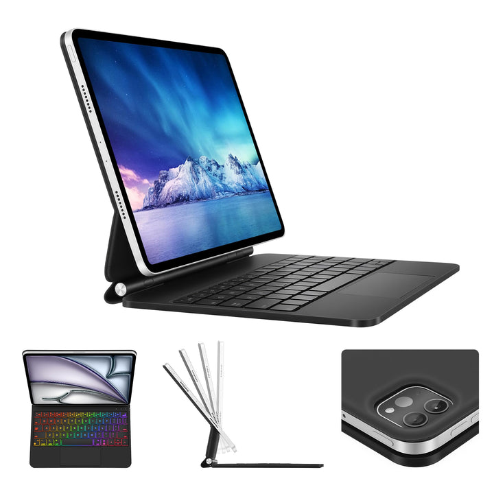 Deutsches QWERTZ Magic Keyboard Case für iPad Pro 12,9 Zoll (3., 4., 5., 6. Gen) &amp; iPad Air 13" (M4