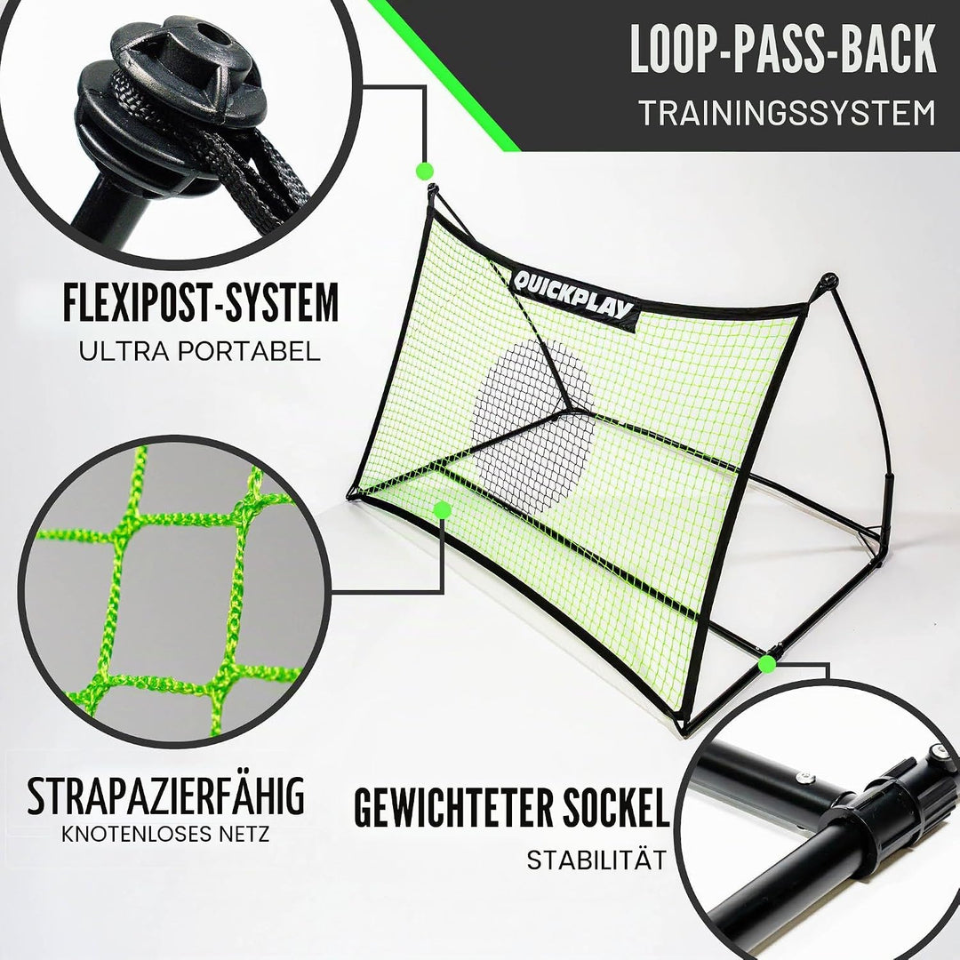 QUICKPLAY Spot Target TEKKERS Fussball-Rebounder, perfekt für Team- oder Solo-Fussballtraining 1) 1,