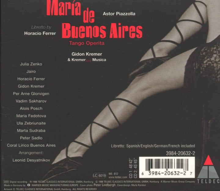 Astor Piazzolla: Maria de Buenos Aires (Oper) (Gesamtaufnahme), Audio-CD