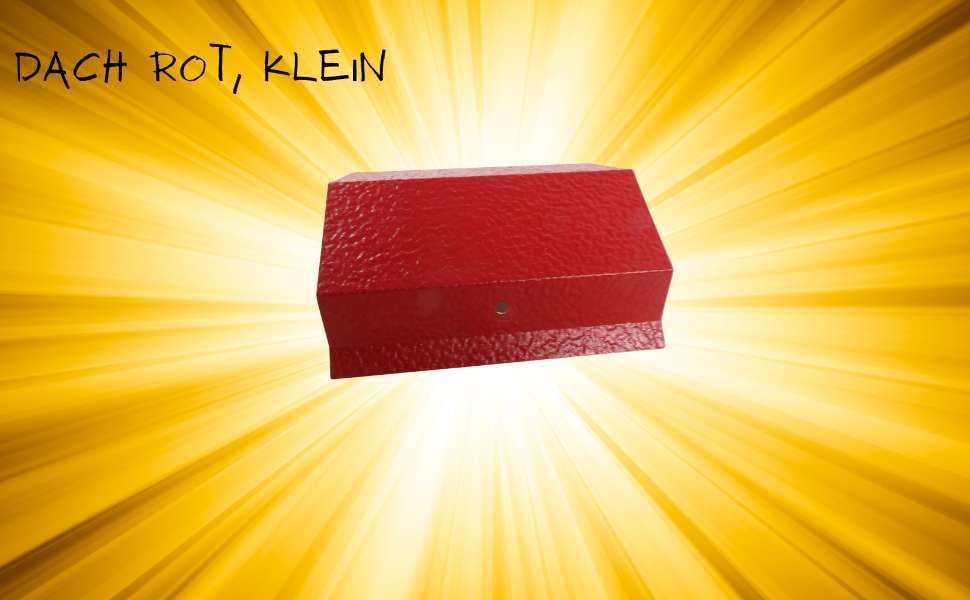 Wildbienenhoteldach Alu Rot