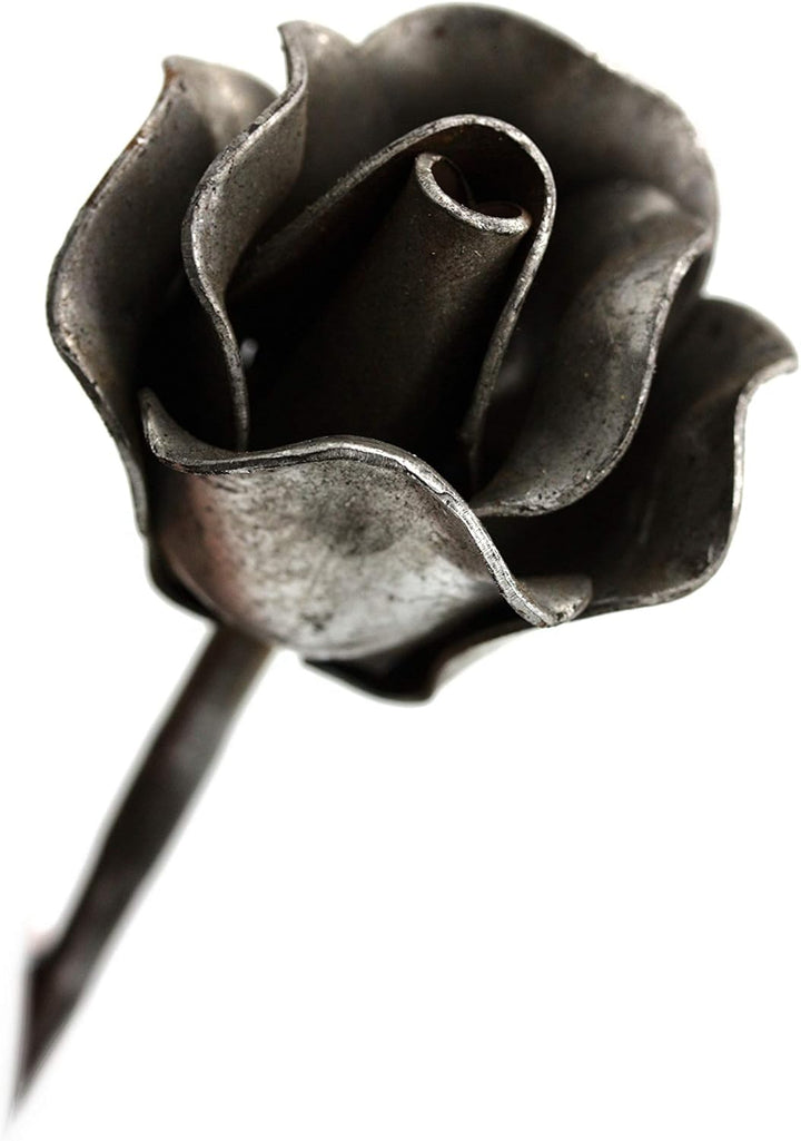 Rose Schmiedeeisen, Zierblume aus Stahl, Eisen Deko für Wohnen &amp; Garten, als Geschenk UVM. Recht, Re