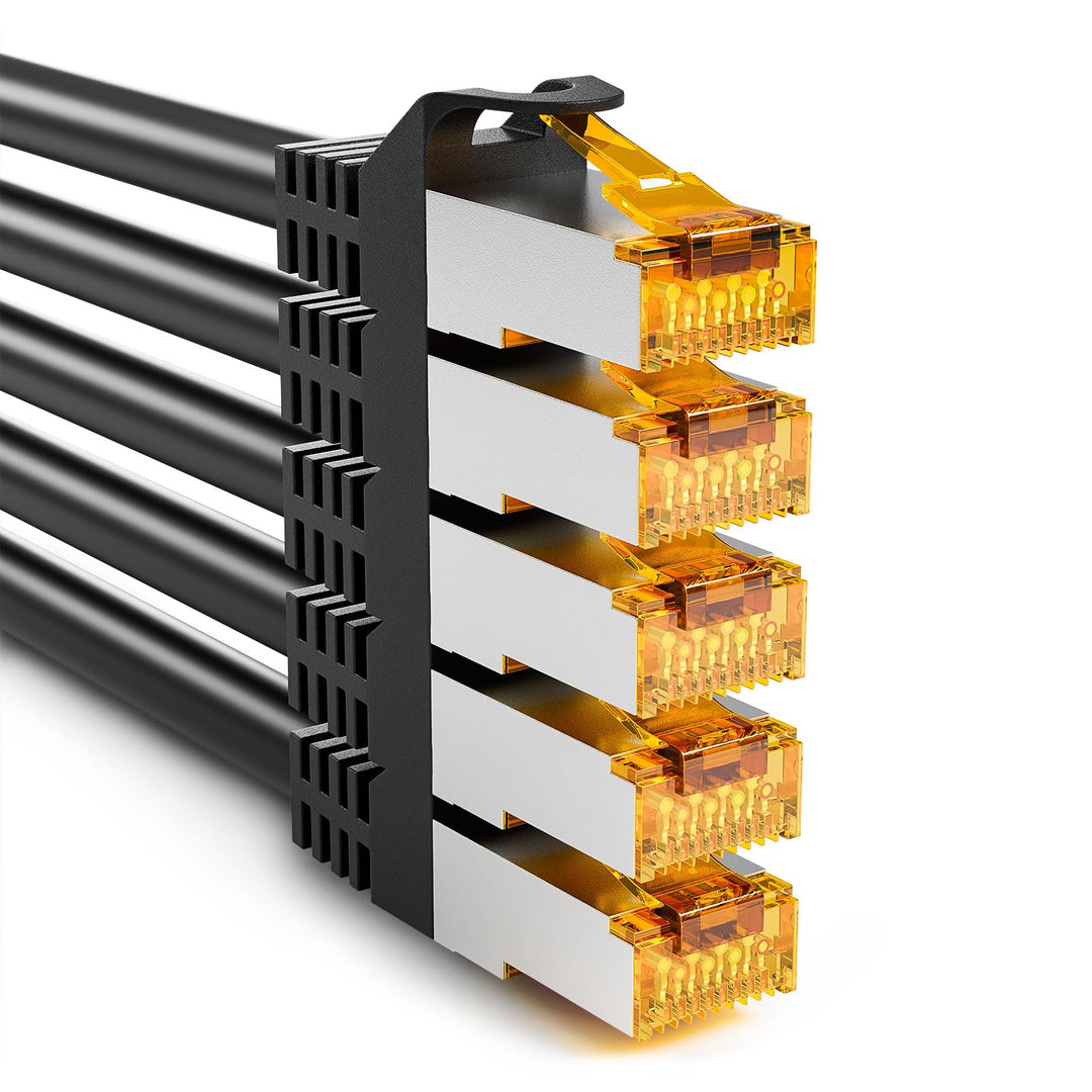 iwillink 5x 0,75M Patchkabel CAT 7, Lan Kabel CAT 7 Kurz(10Gbps, S/FTP PIMF Schirmung, Kupfer), Komp