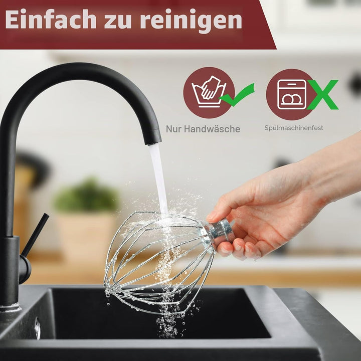 Drahtpeitsche für Kitchenaid Kippkopf Standmixer 4,5QT und 5QT, Schneebesenaufsatz für Kitchenaid Mi