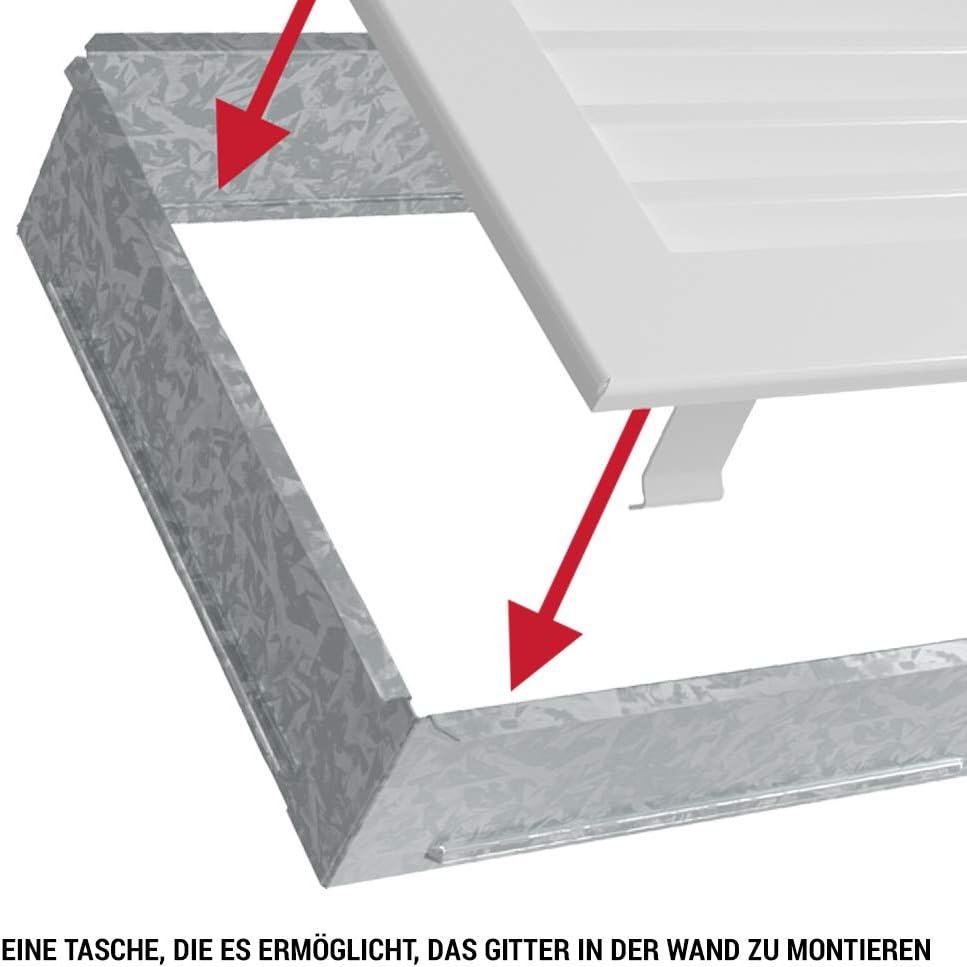 Kratki Lüftungsgitter Kamingitter Fresh 17cm x 30cm kremig