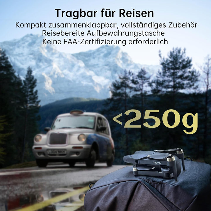 CHUBORY X10 PRO GPS Drohne mit 4K UHD Kamera für Erwachsene | 90 Min Flugzeit &amp; 1000m Steuerreichwei