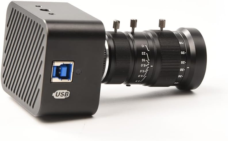 MOKOSE 4K USB Kamera, USB3.0 Webcam mit manuellem Fokus und C-Mount 10-55mm-Telezoomobjektiv, IMX678