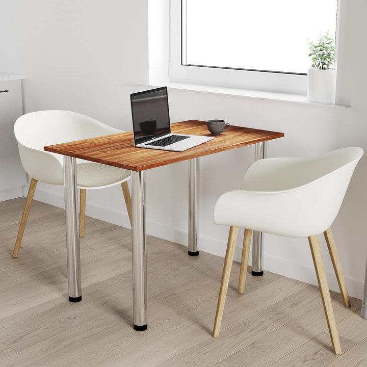 mikon 60x40 | Esszimmertisch - Esstisch - Tisch mit Chrombeinen - Küchentisch - Bürotisch | Burgund