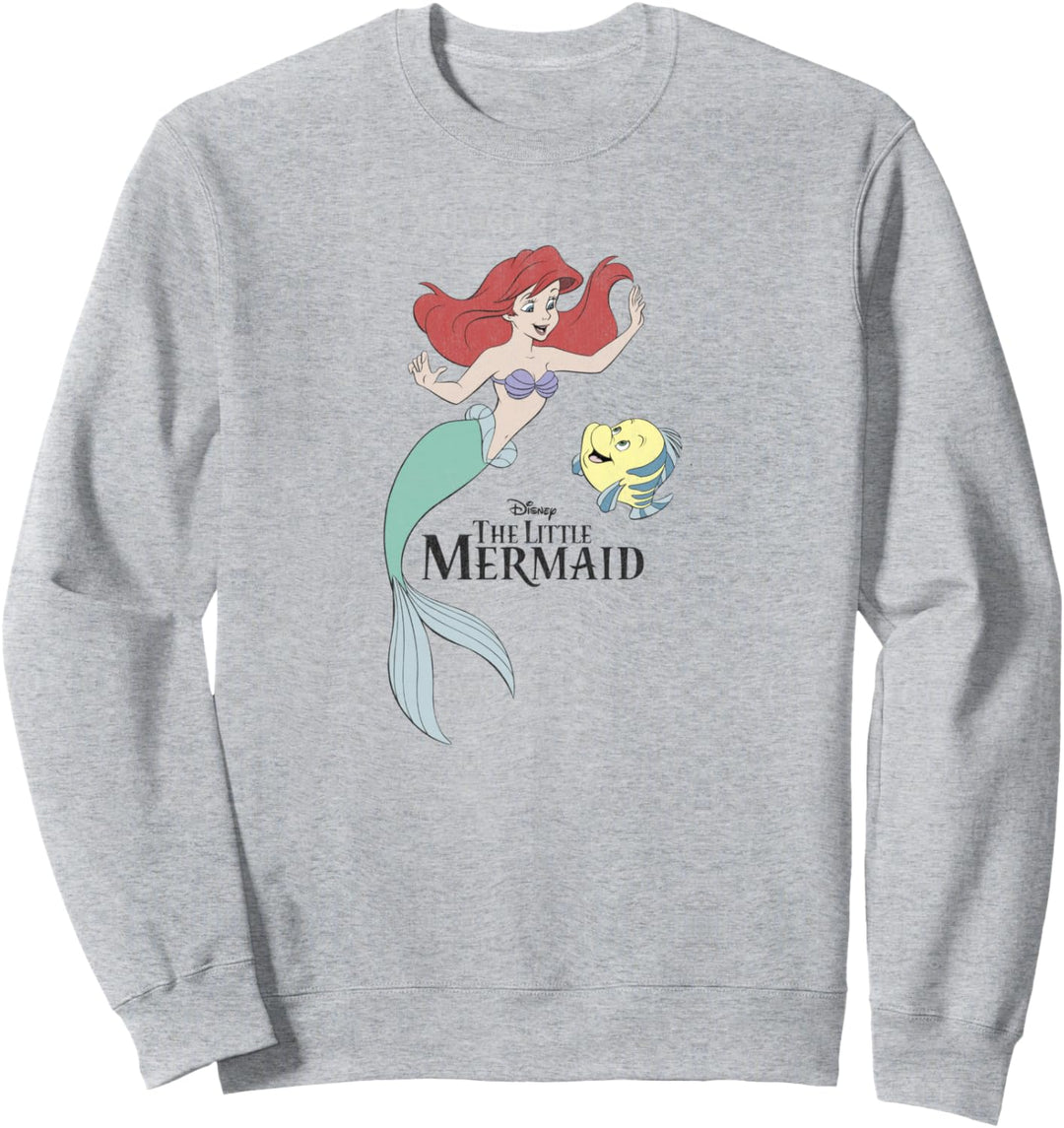 Disney The Little Mermaid Ariel &amp; Flounder Portrait Sweatshirt