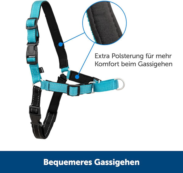 PetSafe Easy Walk Deluxe Geschirr, Gehgeschirr ohne Zug für Hunde, gepolstertes Design, inkl. 1,8 m