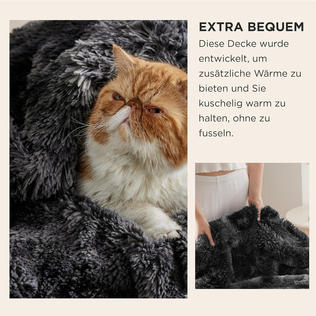 BEDSURE Kuscheldecke - Flauschig Decke, Warm Sherpa Sofadecke, Dicke Felldecke, Couchdecke, Flauschi
