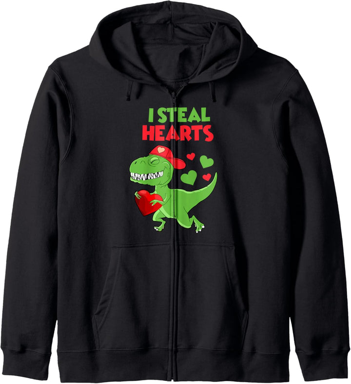 Valentines Day Kids Dinosaur T-Rex Lover - I Steal Hearts Kapuzenjacke
