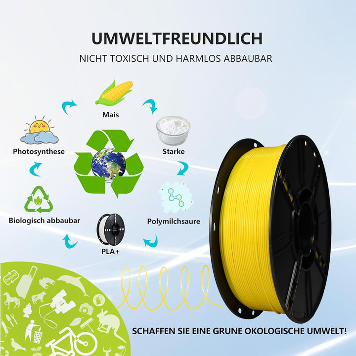 iBOSS PLA Filament 1,75 mm, hartes 3D-Druckerfilament PLA, Massgenauigkeit +/- 0,02 mm, 1 kg Spule (