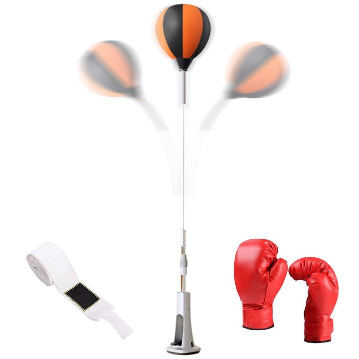 Reaktionstrainer, höhenverstellbar, EVA, Boxsack, Reflex, Boxsack, stehend, mit Handschuhen und Unte